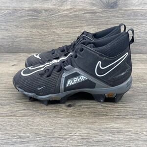 Nike Alpha Menace 3 Football Cleats‎ Black White Kids Size 3.5 Y